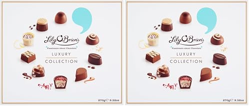 Lily O'Brien's Luxury Chocolate Gift Box 270g – 27 Assorted Chocolates, 9 Original Recipes – Large Sharing Box for Celebration, Birthday, Christmas (Pack of 2)