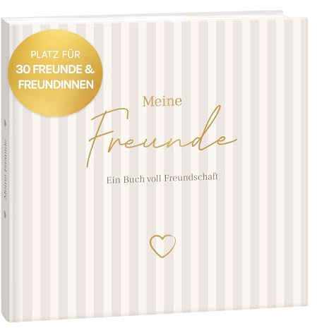 kind of hazel® Freundebuch für Erwachsene Streifen – Poesiealbum | Zum Ausfüllen für beste Freundin, Kollegin, zum Abschied oder Geburtstag – Gästebuch, Bucket List, Erinnerungsbuch