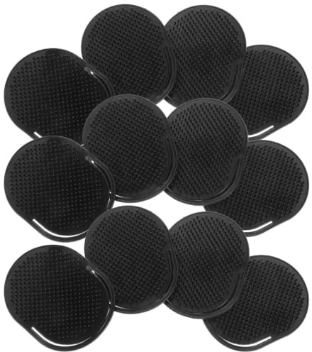 Schwarze Haarmassagebürste 12 Stück-pack aus Kunststoff für Männer | Fingermassagekamm, Kopfhautmassagekamm für Haarpflege und Frisieren, Geeignet für Zuhause und Reisen