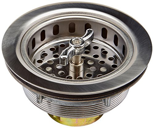 Keeney 1433SS 3-1/2-in dia Twist and Lock Sink Strainer with Basket, Stainless Steel