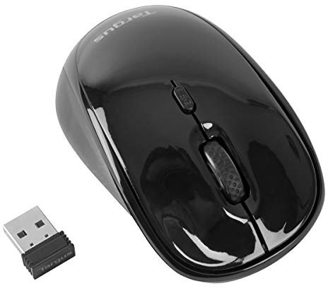 Targus Wireless USB Laptop Blue Trace Mouse with Dual-purpose Design and Ergonomic Shape, Black (AMW50EU)