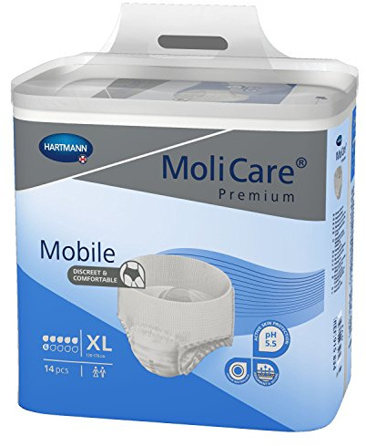 Paul Hartmann AG Molicare Mobile Inkontinenzeinlagen - Karton Gr. XL, 130-170 cm Hüftumfang, 4x14Stk.
