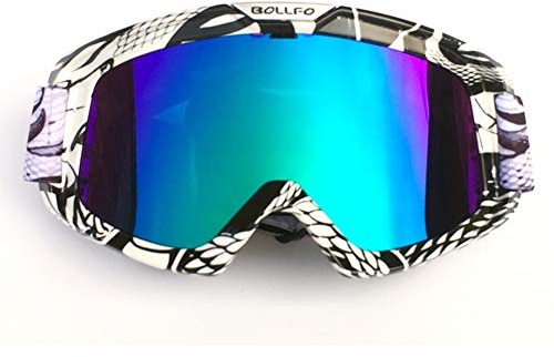 HONCENMAX Motorrad Brille Mit Abnehmbarer Gesichtsmaske Helm Nebelfest Winddicht Reiten Sonnenbrille
