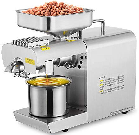 CGOLDENWALL 700W Automatic Oil Press Machine All Stainless Steel Oil Presser Hot and Cold Extractor with Motor Imported from Germany for Nut Seeds/Rapeseed 110V/220V (220V)