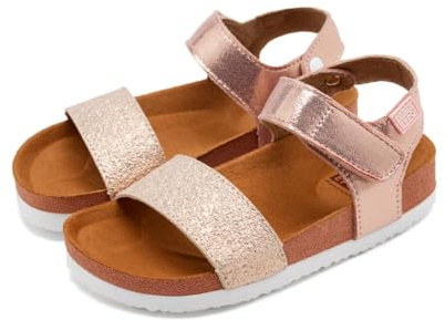 GIOSEPPO MOERS - Sandalias deportivas con punta abierta para Niñas, Aptas para el Agua, Cierre ajustable al tobillo, Color Cobre, 37 EU
