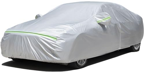 Favoto Sedan Car Cover Waterproof All Weather for Automobiles 6 Layers Heavy Duty Outdoor Rain Sun Snow Protection with Zipper Inner Cotton Universal Fit for Sedan (177-194 inch)