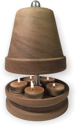 Teelichtofen - Serie4 - schwarz/leicht marmoriert - 23cm hoch/14cm breit - 5 Kerzen – Teelichtlampe Notheizung * Hornet-Products die Teelichtofen Manufaktur * IN 2022 ÜBER 18000 Produkte VERKAUFT