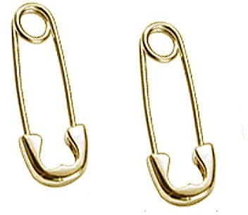 URBAN SHe° 925 Sterling Silber Sicherheitsnadel Creolen Büroklammer Ohrringe, Sterling Silber