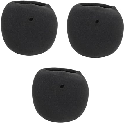 Milisten 3pcs Sponge Microphone Protector for Microphone Windscreen for Ktv Supply and Karaoke Mic Cover Use