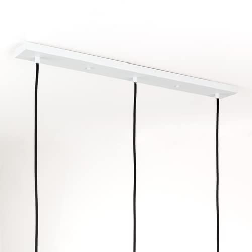 ORION LIGHTSTYLE Deckenbaldachin für Leuchte Baldachin länglich rechteckig, Abzweigdose mit 3 Kabelauslässen (70x8x2.2cm), weiß - ideal für Esstisch