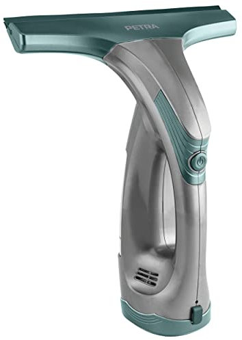 Petra PF0749VDEEU10 - Aspirapolvere per vetri senza fili, batteria ricaricabile da 3,7 V, lavavetri, serbatoio da 60 ml, 30 minuti di funzionamento, pulizia accurata, rimozione della condensa