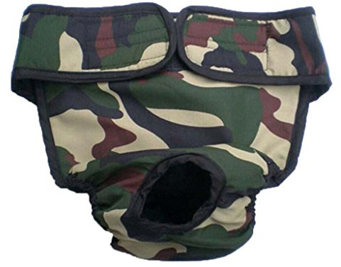 Folpus Hundebekleidung Elastische Windel Körperliche Höschen Hund Pupyy, Camouflage, L