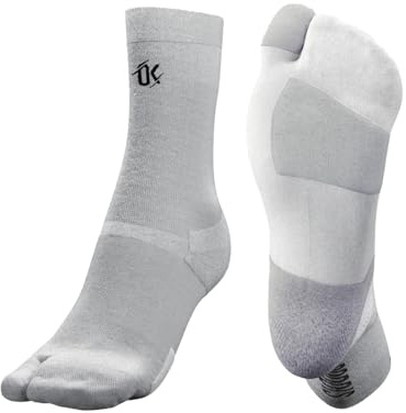 PODOKS - Calcetines Runinng Hombre y Mujer, Calcetines Biomecánicos para Runners con Almohadillas Protectoras, Mejora el Apoyo y Rendimiento en Carrera, Diseñado por Podólogos, Blanco, Talla S(36-38)