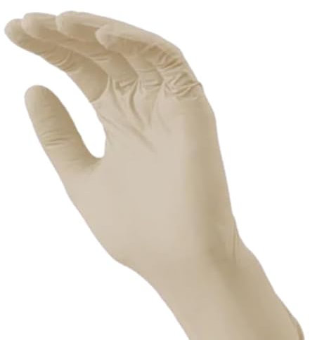 Latex-Handschuhe, LAVABIS, puderfrei, unsteril, natur, / 100 Stück Variante S