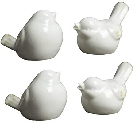 WOFASHPURET 4stücke Keramik Vogel Figur Keramik Vogel Dekoration Wohndekoration Desktop Ornament Figurine