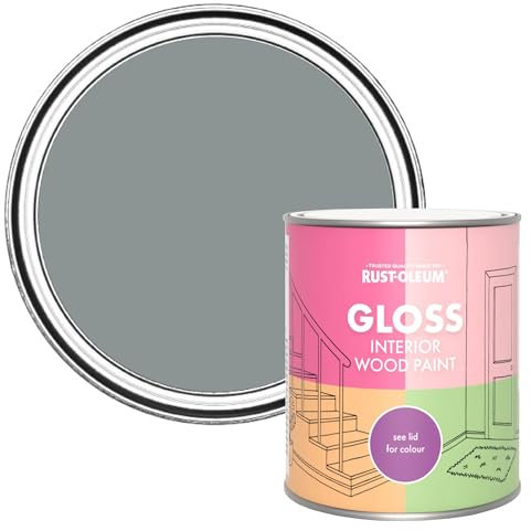 Rust-Oleum Grey Interior Wood Paint in Gloss Finish - Slate 750ml