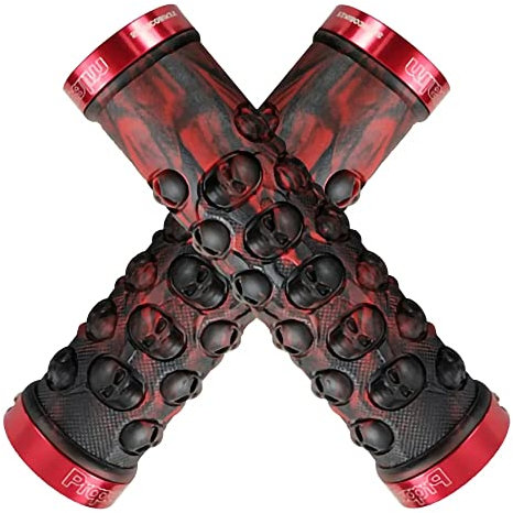 SkyjOy Fahrradgriffe Fahrradgriffe Anti-Skid Komfortable Rubber Fahrrad Lenker Grips Berg Rennrad Griff Bar Griffe Fahrradgriffe Fahrradgriffe Ergonomisch (Color : Red and red Ring)