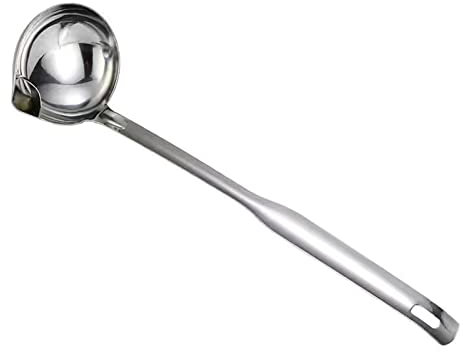Edelstahl-Ölabscheider, Suppenkelle, Soßenkelle, Fetttrenner, Löffel für Zuhause, Küche und Kochen, Suppe, Gadget, Fettsieb
