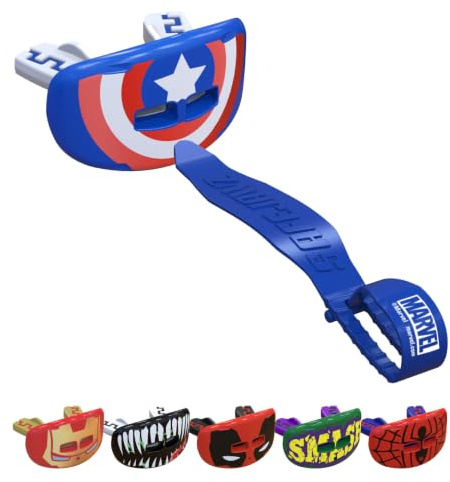 Marvel Captain America Lip Protector Adulti e Junior paradenti per boxe, basket, lacrosse, calcio, MMA, arti marziali, hockey e tutti gli sport di contatto