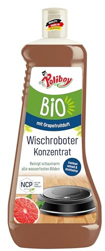 Poliboy, robot pulitore concentrato, pulitore per pavimenti per robot e robot aspirapolvere con funzione di pulizia, detergente a bassa schiuma per pavimenti sigillati, 1 x 1 l, prodotto in Germania