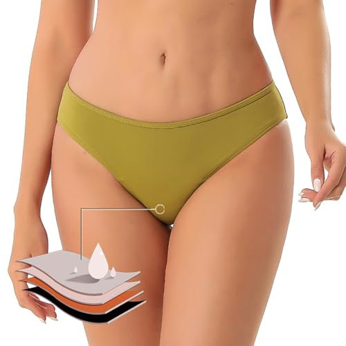Generisch Perioden Hose zum Schwimmen, Bikini Perioden Badebekleidung, Auslaufsichere Menstruationsunterwäsche für Mädchen Teenager Frauen Perioden Badehose Zum Schwimmen Seamless Perioden Tanga