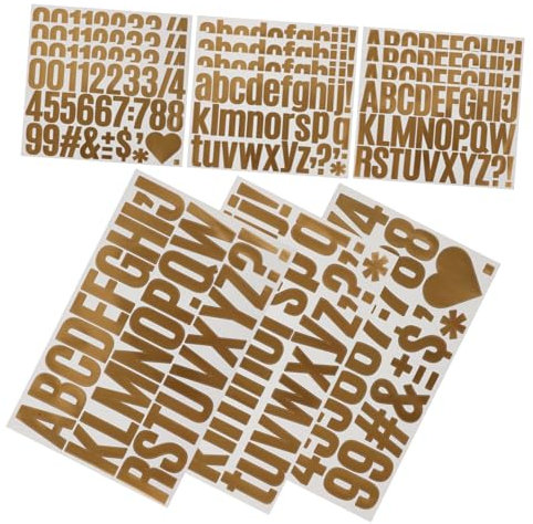 VILLCASE Kunstbuchstaben-aufkleber 18-teiliges Alphabet- Und Zahlen-aufkleber-set Selbstklebende Vinyl- Zum Sortieren Von Schränken