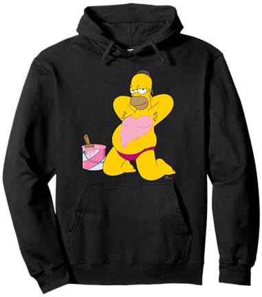The Simpsons Homer Simpson Big Pink Heart Valentine’s Day Sudadera con Capucha