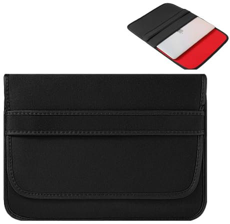 Black Laptop Sleeve Bag Protective Soft Padded Cover Carrying Computer Case, Compatible with 15.1 15.3 15.4 15.6 Apple MacBook, Asus Dell Microsoft Notebook Chromebook Ultrabook (15.6)