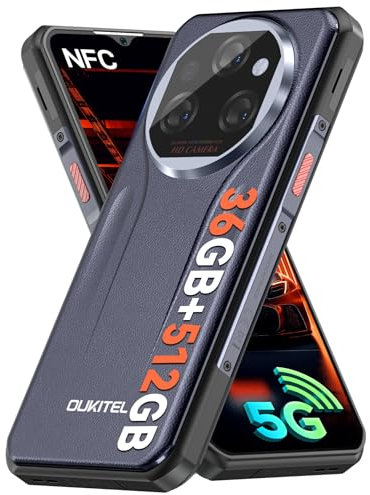 OUKITEL WP39 Pro 5G Outdoor Handy Ohne Vertrag (2025), 36GB+512GB/TF 2TB 11000mAh Outdoor Smartphone Wasserdicht, 6,6” FHD+ Android 14 Baustellenhandy, 64MP+32MP+8MP Nachtsicht-Kamera, NFC/GPS/Face ID