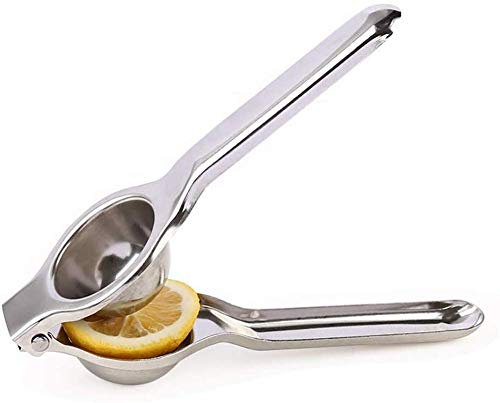 Pinces manuelles citron, presse-agrumes citron vert en acier inoxydable, pour cuisine, fruits, extrait de grenade, plus de jus, argent-20 cm