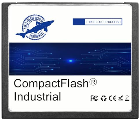 Dogfish Carte Compact Flash 2Go Mémoire CF Type I Haute Performance FAT16 pour Équipements Industriels et Appareils Photo Numériques Anciens