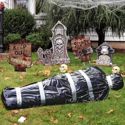 ZQEJEFD Decorazioni del Cadavere di Halloween, Cadavere Finto di Halloween, Gonfiabile Cadavere Decorazioni, Halloween's Decorazione Spaventoso Finto Cadaveres Borsa per all'aperto Giardino Cortile