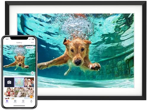 Euphro 10.1 Inch Digital Photo Frame, WiFi Picture Frame with 1280x800 IPS Touchscreen, 32GB Storage, USB-C Powered, Uhale App for Instant Private Sharing