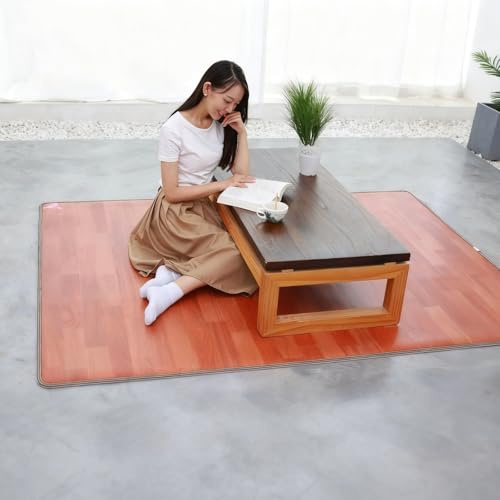 Alfombrilla calefactora portátil, calentador de pies para escritorio, alfombra eléctrica con calefacción, calentamiento rápido, ahorro de energía, para interiores, hogar, oficina(A,150*200CM)