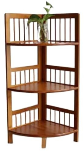 Stabil Hörnhylla Bambu Hörnhylla Hörn Display Organizer Förvaringsställ Hörnställ För Vardagsrum Hemmakontor Platsbesparande(3-Tiers)
