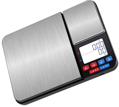 Bilancia elettronica ricaricabile da cucina doppia aree di pesata 10 kg di misurazione della capacità grande display digitale unità multipla doppia piattaforma bilancia alimentare
