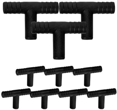 DECHOUS 10 Stück Kunststoff T Verbinder 8mm für Tischbrunnen und Brunnenbau Splitter Ersatzteile zur Wasserverteilung für Indoor Wasserspiele