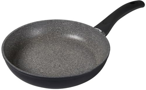 BALLARINI Bari Granitium Pfanne mit Antihaftbeschichtung, Induktionsgeeignet, Mit Temperaturkontrolle, 20 cm, Aluminium, Grau