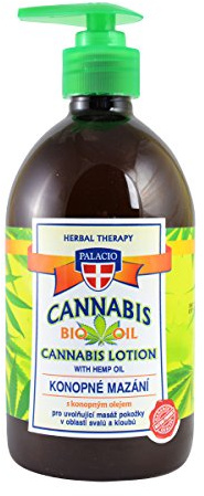 Palacio Kräuter Massagegel/Lotion mit 5% Bio Hanföl ohne Mineralöl, Silikone, Parabene, Paraffin - 500 ml !