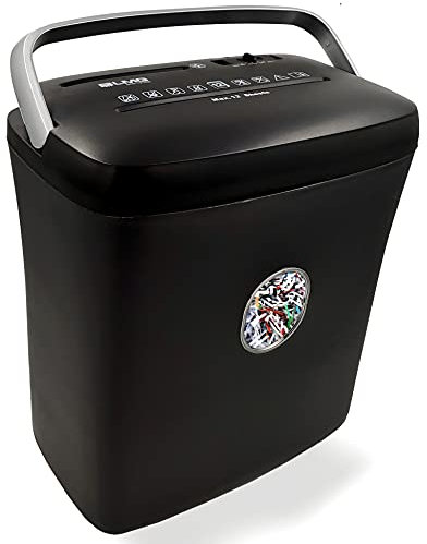 Aktenvernichter Kreuzschnitt - 12 Blatt mit riesen 21L Behälter - Sehr schneller Premium Hochsicherheits Schredder für vertrauliche Dokumente, mit Haltegriff - Automatischer Einzug mit CD-Fach- DSGVO