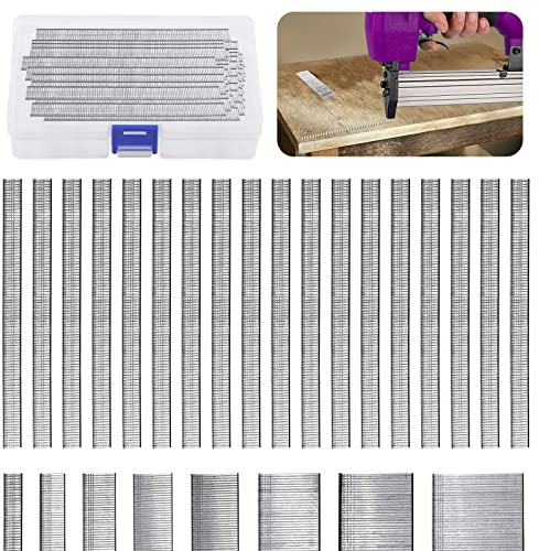 Swpeet 5000 PCS Brad Nails Multi-Length Galvanized Straight Finishing Nail (F10 (2/5 Inch）)