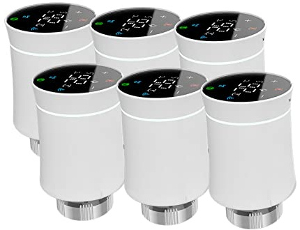 Qiumi ZigBee TRV Heizkörperventil programmierbarer Smarter Thermostat | Tuya ZigBee 3.0, Sprachsteuerung Alexa & Google Home, programmierbare Heizpläne für Haus