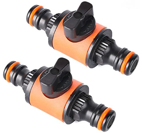 2 Unids/set Acoplador para Conectores con Válvula de Cierre I Adaptador de Manguera Doble Macho de Liberación Rápida para Uso en Jardín