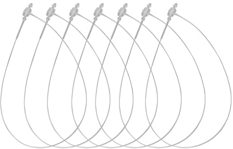Sicherheitsfäden Loop Pins - Transparent, Robust für Etiketten & Preisauszeichnung (10'' / 250mm, 5000, stück)