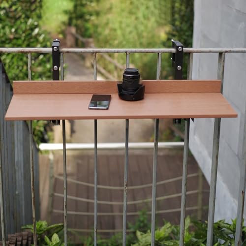 Balkontisch Klappbar, Verstellbar Balkonhängetisch, Balkon Klappdeck Hängend Tisch, Wetterfest Hängetisch Klapptisch, 4-Fach Höhenverstellbar, für Terrasse und Garten Geländer ( Size : 120cm/47.2in )