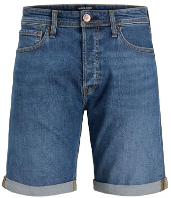 JACK & JONES JJIRICK JJIORIGINAL Short en Jean pour Homme, Bleu Denim/Paquet : 365, S