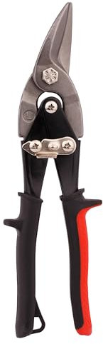 MIVOS Cesoie per Lamiera - Taglio A Sinistra - 26 Cm - Cesoie Continue in Acciaio Al Cromo Vanadio - per Il Taglio di Lamiera, Alluminio, Cuoio, Rete Metallica, Plastica e Rame