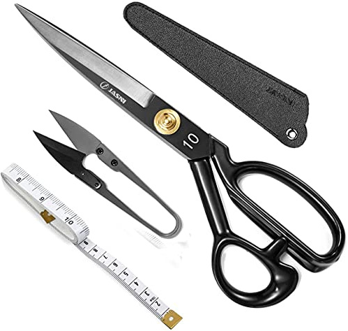 10 Inch Tailor Dressmaking Scissors - Fabric Scissors Heavy Duty Stainless Steel Sharp Shears & Soft-Grip Handle - for Cutting Fabric, Clothes, Leather, Denim, Altering, Sewing & Tailoring