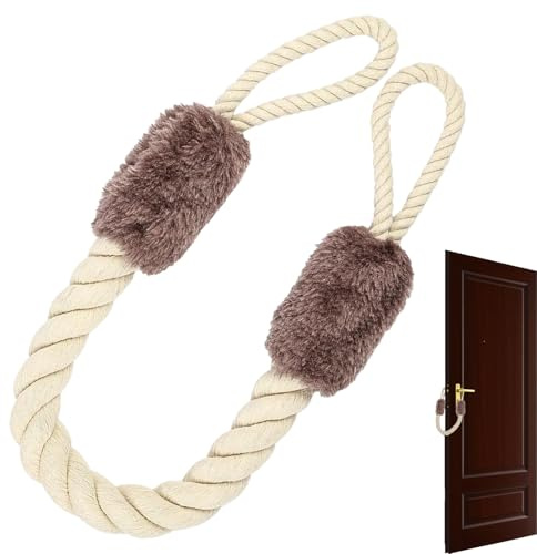 1 stk Braun Türkordel Klemmschutz,Klemmschutz für Türen,Türstopper Klinke,Türklinken Stopper,Türstopper Klinke Baumwolle,Türklinke Türkordeln,Türkordeln Einklemmschutz,Automatischer Türklemmschutz