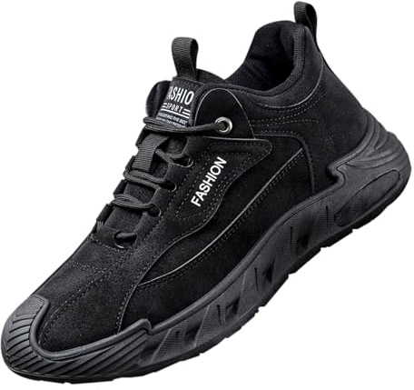 Generisch Zapatos de Senderismo para Hombre de Piel, Resistentes al Agua, Ligeros, Transpirables, Suela Gruesa, Zapatos Descalzos, para Exteriores, Antideslizantes, para Escalar, cómodos, Modernos